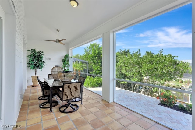 27080 Flamingo Dr, Bonita Springs, FL 34135 - view of patio / terrace featuring a ceiling fan and outdoor dining space