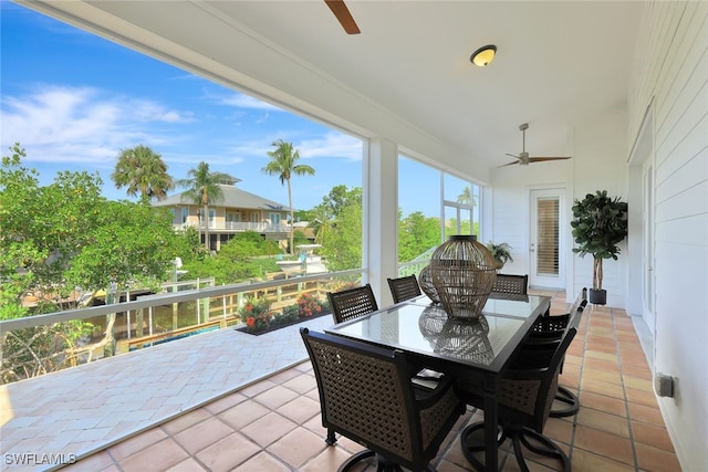 27080 Flamingo Dr, Bonita Springs, FL 34135 - view of patio featuring outdoor dining space and ceiling fan