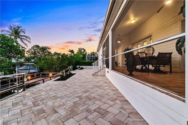 27080 Flamingo Dr, Bonita Springs, FL 34135 - patio terrace at dusk featuring entry steps