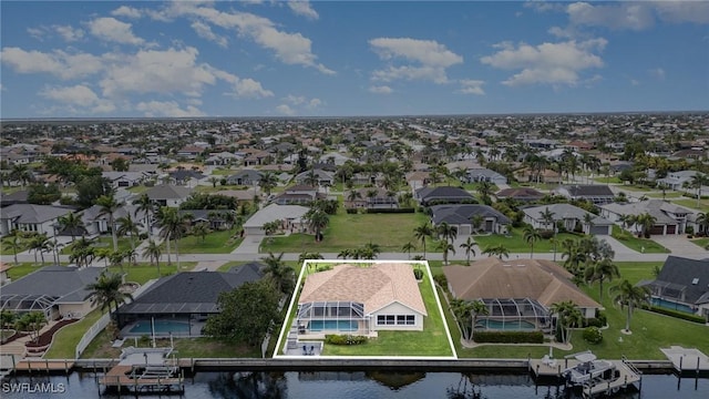 5131 SW 19th Ave, Cape Coral, FL 33914 - bird's eye view featuring a residential view and a water view