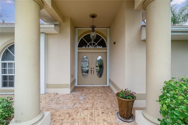 5131 SW 19th Ave, Cape Coral, FL 33914 - doorway to property featuring stucco siding