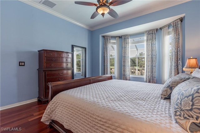 8815 Naples Heritage Dr Unit D9, Naples, FL 34112 - bedroom featuring ornamental molding, visible vents, baseboards, and multiple windows