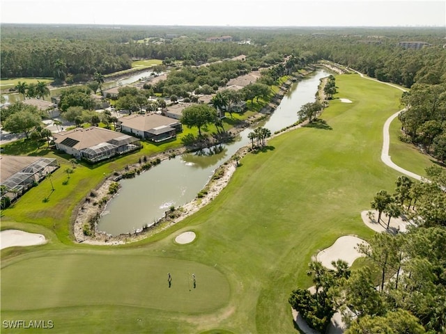 8815 Naples Heritage Dr Unit D9, Naples, FL 34112 - aerial view featuring a water view, golf course view, and a wooded view