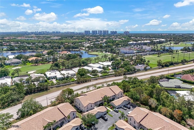 28750 Diamond Dr Unit 205, Bonita Springs, FL 34134 - bird's eye view with a water view, golf course view, and a residential view