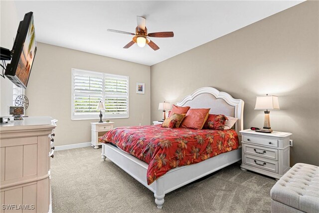10637 Pelican Preserve Blvd Unit A, Fort Myers, FL 33913 - carpeted bedroom featuring a ceiling fan and baseboards