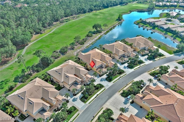 10637 Pelican Preserve Blvd Unit A, Fort Myers, FL 33913 - bird's eye view with a water view, golf course view, and a residential view