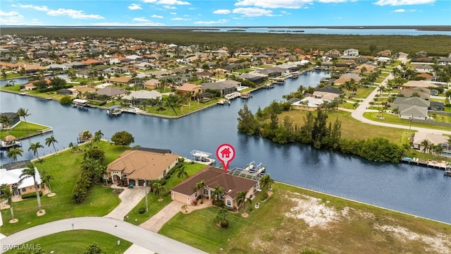 3428 SW 27th Pl, Cape Coral, FL 33914 - birds eye view of property featuring a residential view and a water view