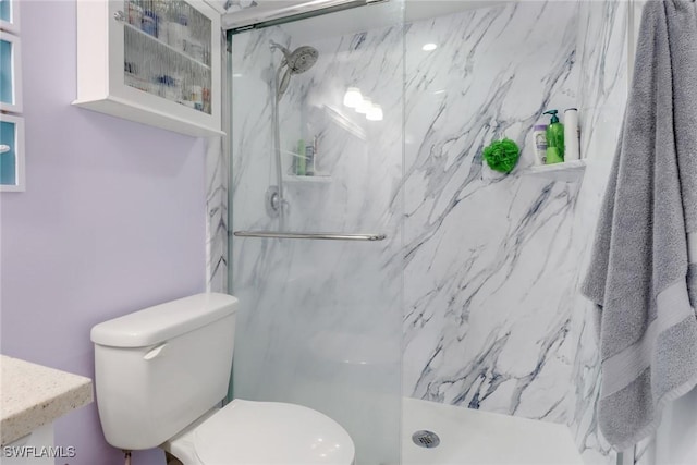 13199 Whitehaven Ln Unit 1808, Fort Myers, FL 33966 - bathroom featuring a marble finish shower and toilet