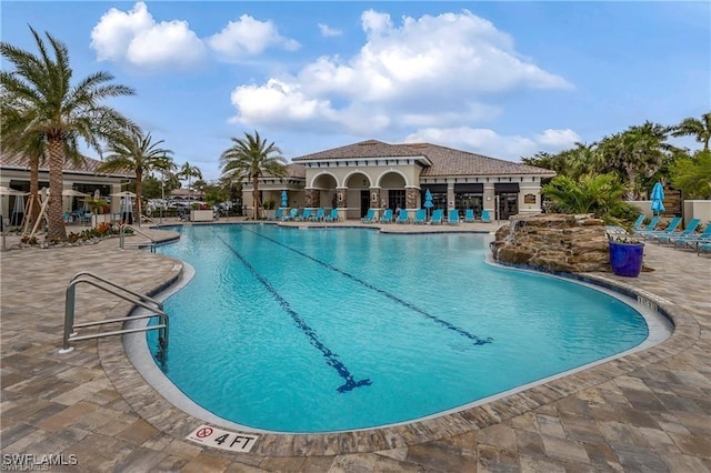 pool featuring a patio