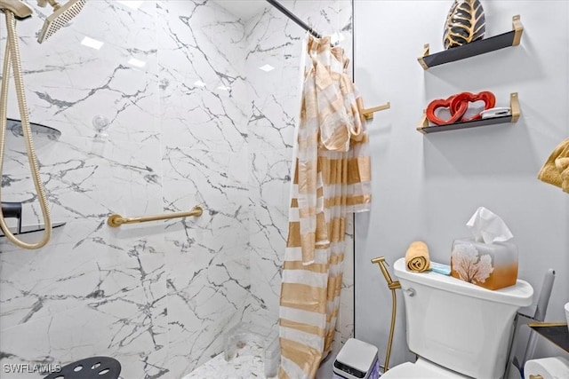 25068 Harborview Rd Unit 1B, Punta Gorda, FL 33980 - full bath featuring a shower stall and toilet