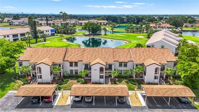 17150 Ravens Roost Unit 3, Fort Myers, FL 33908 - aerial view with view of golf course, a water view, and a residential view
