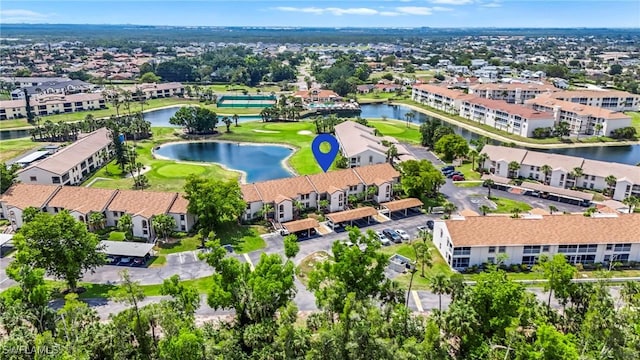 17150 Ravens Roost Unit 3, Fort Myers, FL 33908 - bird's eye view featuring golf course view and a water view