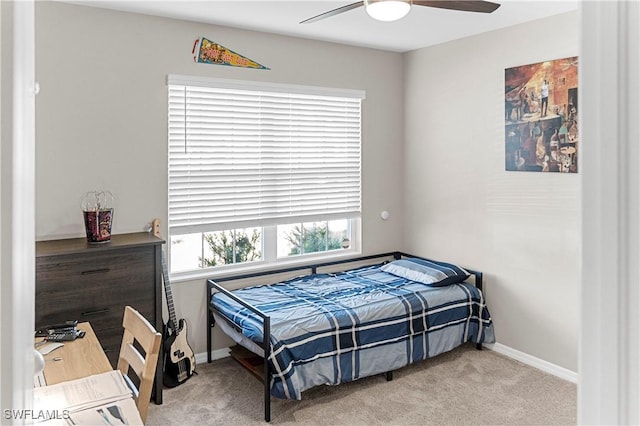 8880 Cascade Price Cir, North Fort Myers, FL 33917 - bedroom with carpet flooring and ceiling fan