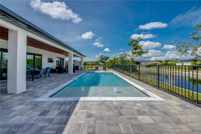 308 SW 13th Ct, Cape Coral, FL 33991 - view of pool with a patio and a water view