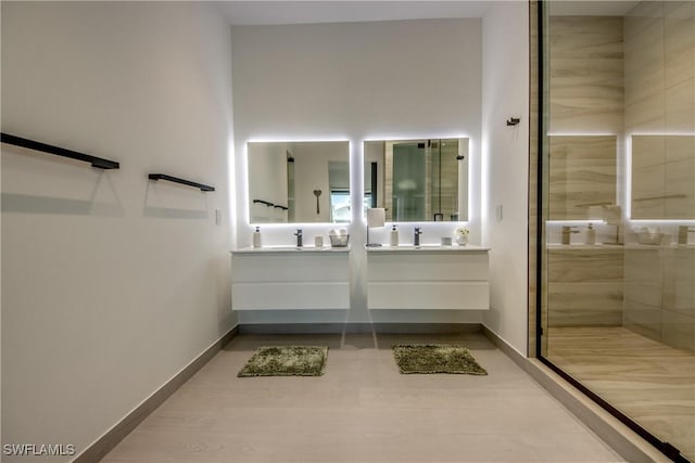 308 SW 13th Ct, Cape Coral, FL 33991 - full bath featuring double vanity and a shower stall