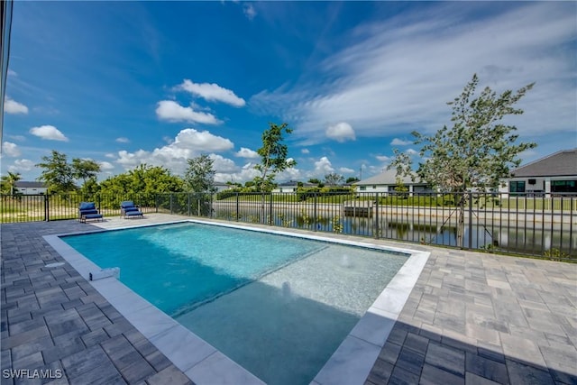 308 SW 13th Ct, Cape Coral, FL 33991 - view of swimming pool with a patio and a water view