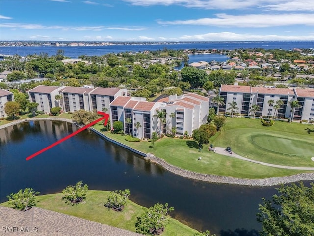 4160 Steamboat Bnd E Unit 406, Fort Myers, FL 33919 - bird's eye view with golf course view and a water view
