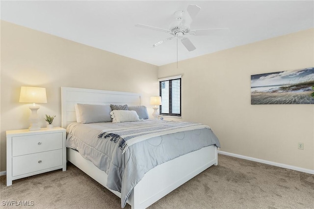 4160 Steamboat Bnd E Unit 406, Fort Myers, FL 33919 - bedroom with carpet flooring, baseboards, and a ceiling fan