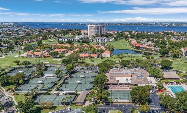 4160 Steamboat Bnd E Unit 406, Fort Myers, FL 33919 - aerial view featuring view of golf course and a water view