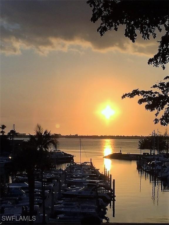 4160 Steamboat Bnd E Unit 406, Fort Myers, FL 33919 - water view with a boat dock