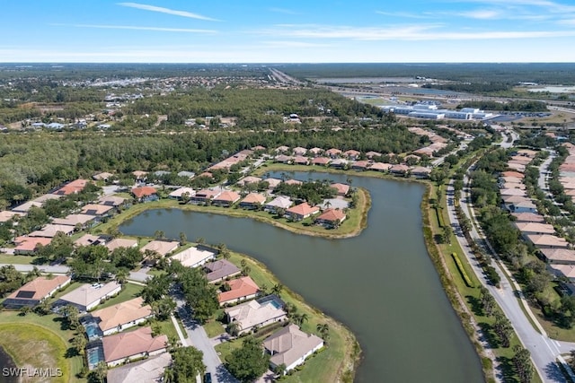 10326 Wishing Stone Ct, Bonita Springs, FL 34135 - aerial view with a water view and a residential view