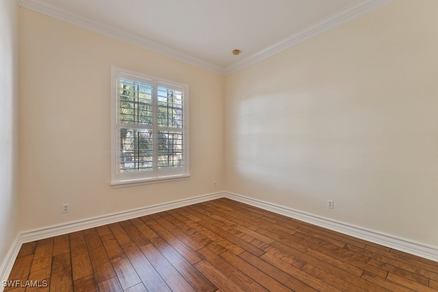 10326 Wishing Stone Ct, Bonita Springs, FL 34135 - empty room with hardwood / wood-style floors, crown molding, and baseboards