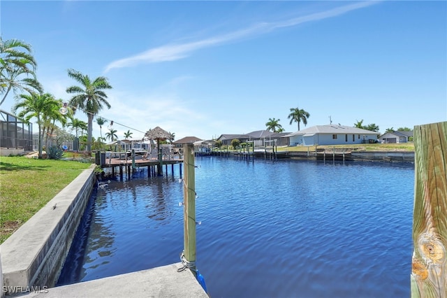 2226 SE 19th Pl, Cape Coral, FL 33990 - dock area with a residential view and a water view