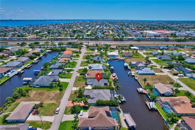 2226 SE 19th Pl, Cape Coral, FL 33990 - bird's eye view featuring a residential view and a water view