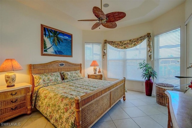 330 SW 33rd Ave, Cape Coral, FL 33991 - bedroom featuring light tile patterned floors and ceiling fan