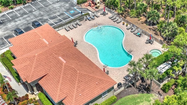 birds eye view of property