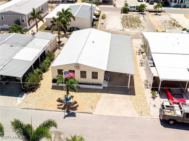 aerial view with a residential view