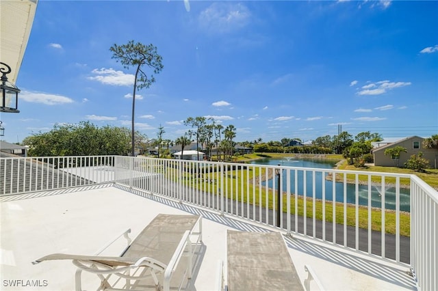 6081 Waterway Bay Dr, Fort Myers, FL 33908 - view of patio featuring a water view