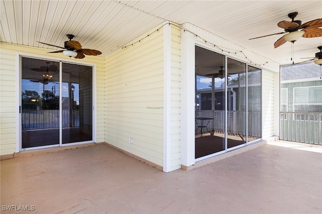 6081 Waterway Bay Dr, Fort Myers, FL 33908 - view of patio / terrace with ceiling fan