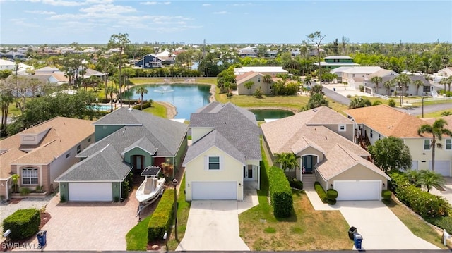 6081 Waterway Bay Dr, Fort Myers, FL 33908 - aerial view with a water view and a residential view