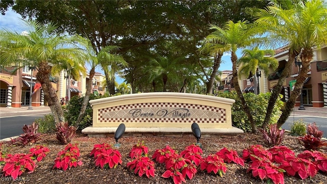view of community sign