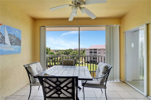 view of sunroom