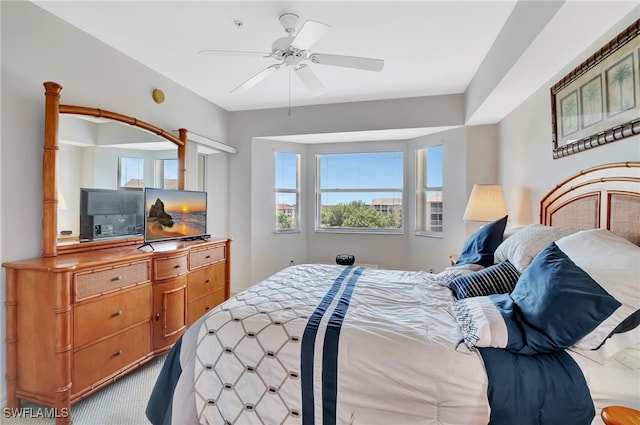 bedroom featuring a ceiling fan