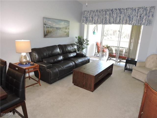 view of carpeted living room