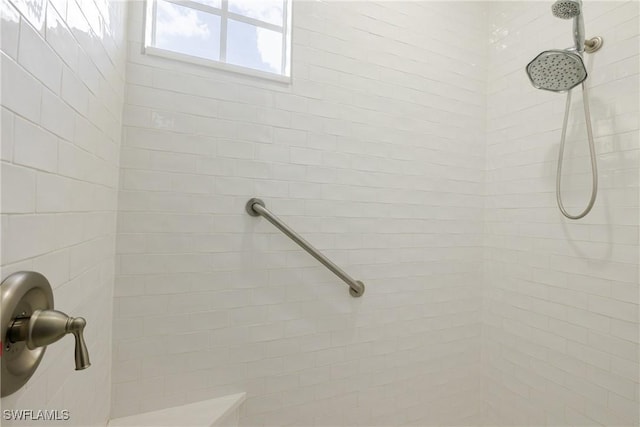 full bathroom with a tile shower
