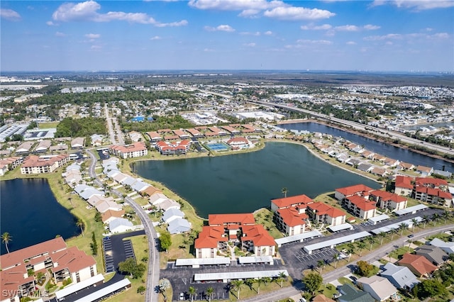 11170 Caravel Cir Unit 210, Fort Myers, FL 33908 - birds eye view of property featuring a residential view and a water view
