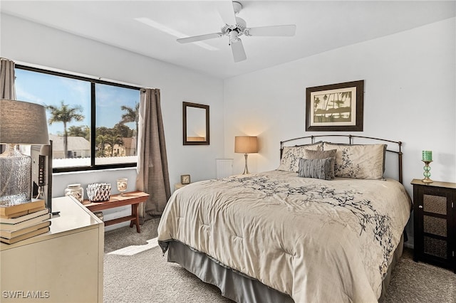 11170 Caravel Cir Unit 210, Fort Myers, FL 33908 - bedroom featuring light colored carpet and a ceiling fan
