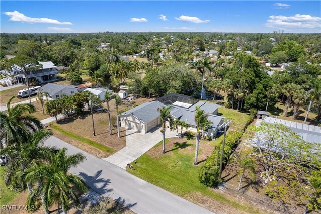 drone / aerial view with a residential view