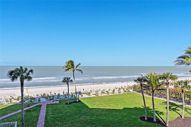 property view of water with a view of the beach
