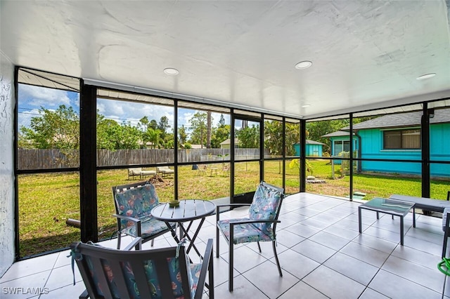 sunroom / solarium with a healthy amount of sunlight