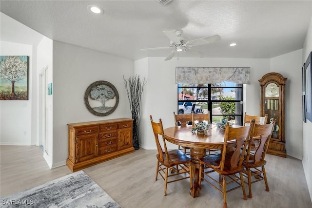 2556 SW 28th Pl, Cape Coral, FL 33914 - dining area featuring recessed lighting, light wood finished floors, ceiling fan, and baseboards
