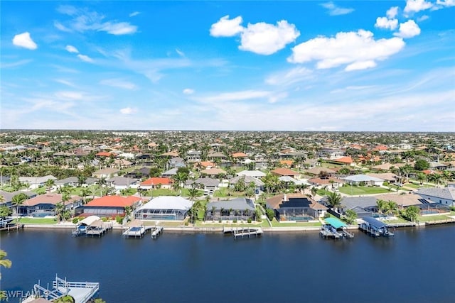 2556 SW 28th Pl, Cape Coral, FL 33914 - birds eye view of property featuring a water view and a residential view
