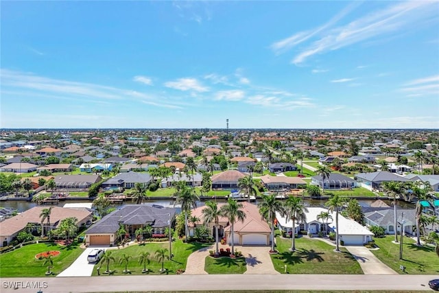 4536 SW 12th Pl, Cape Coral, FL 33914 - bird's eye view with a water view and a residential view