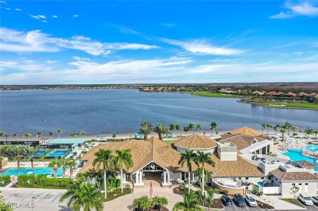 9102 Limestone Ln, Naples, FL 34120 - bird's eye view with a water view