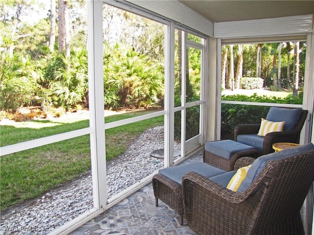 view of sunroom