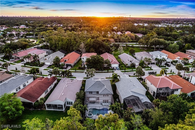 bird's eye view featuring a residential view